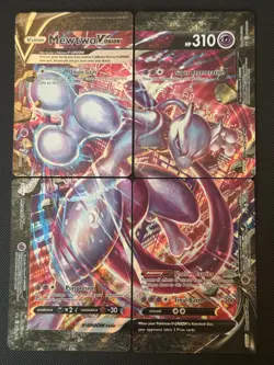 Pokemon TCG | Mewtwo V Union Promos [set of 4] SWSH ERA - ALL CARDS NEAR MINT - Image 1