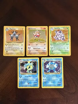 Base Set Holo Lot Pokemon TCG Vintage WOTC Lot Of 5 Cards Mixed Conditions - Image 1