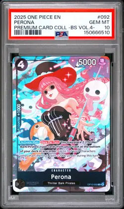 2025 ONE PIECE PREMIUM CARD COLLECTION -BEST SELECTION VOL.4 - PERONA PSA 10 - Image 1