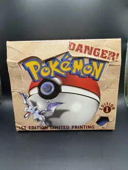Pokemon EMPTY 1st Edition Fossil Booster Box (No packs, no cards) - Image 1
