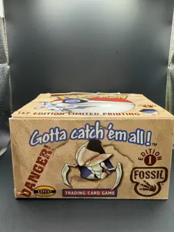 Pokemon EMPTY 1st Edition Fossil Booster Box (No packs, no cards) - Image 2