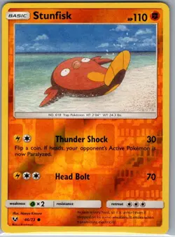 Stunfisk 46/73 Reverse Holo Shining Legends - Pokemon Card - NM - Image 1