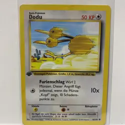 Pokemon TCG Doduo DODU Base Set 48/102 Regular 1st Edition Common GERMAN Card - Image 1