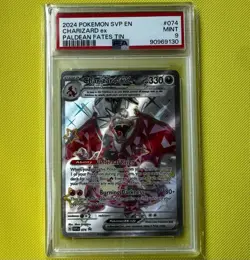 Pokemon TCG Charizard EX Promo Card #74 Paldean Fates PSA 9 - Image 1