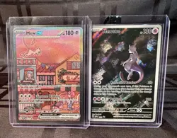 Mew and Mewtwo Black Star Promo Cards Pokemon Scarlet And Violet 151 - Image 1