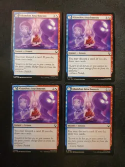 4x Abandon Attachments TLA Avatar Playset MTG Magic The Gathering Tcg - Image 1