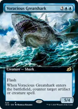 Voracious Greatshark - Foil - Extended Art NM, English MTG Ikoria: Lair Of Behem - Image 1