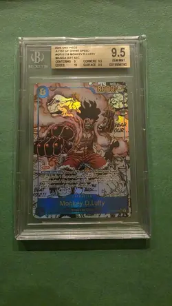 Monkey.D.Luffy OP11-118 Manga Alt Art - A Fist of Divine Speed One Piece BGS 9.5 - Image 1