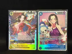 Bandai One Piece Card Game Boa Hancock SR 2-Card Lot OP01 OP14 NM - Image 1