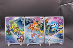 Pokemon First Partner Illustration Collection Sinnoh Set Turtwig Chimchar Piplup - Image 1
