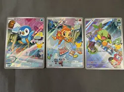 Pokemon First Partner Illustration Collection - Chimchar Turtwig Piplup Set - Image 1