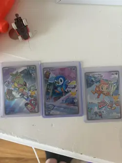 Pokemon First Partner Illustration Collection Sinnoh Set Turtwig Chimchar Piplup - Image 1