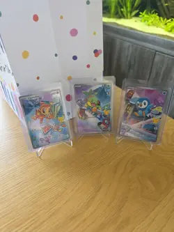 Pokemon First Partner Illustration Collection Turtwig Chimchar Piplup Promo Set - Image 1