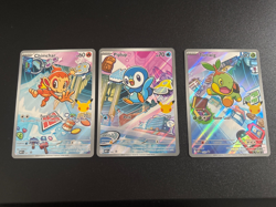Pokemon First Partner Illustration Collection Sinnoh Set Turtwig Chimchar Piplup - Image 1