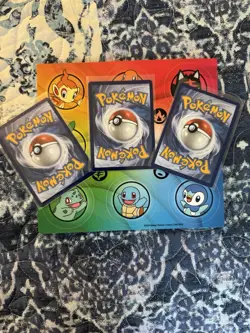 Pokemon First Partner Illustration Collection Turtwig Chimchar Piplup Promo Set - Image 2