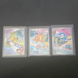 Pokemon First Partner Illustration Collection Turtwig Chimchar Piplup Promo Set - Image 1