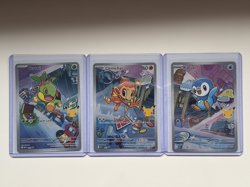 Pokemon First Partner Illustration Collection Turtwig Chimchar Piplup Promo Set - Image 1