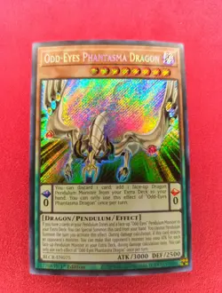 Odd-Eyes Phantasma Dragon BLCR-EN075 1st Edition Secret Rare Yugioh Card - Image 1