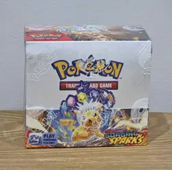 Surging Sparks Booster Box Pokemon TCG Scarlet & Violet Factory Sealed - Image 1