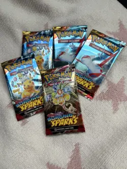 Pokemon TCG Surging Sparks Booster Pack x5 – Sealed – Brand New Bundle - Image 1