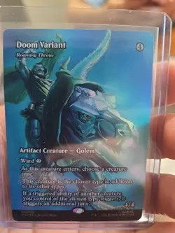 Magic: The Gathering Doom Variant Mirrodin Foil Rare Artifact Golem 4/4 - Image 1