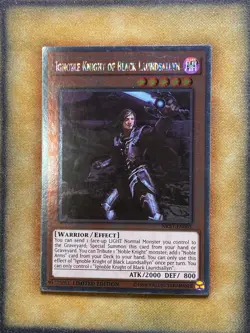 Yugioh Ignoble Knight of Black Laundsallyn NKRT-EN005 Platinum Rare NM - Image 1