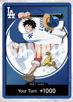 2026 ONE PIECE LOS ANGELES DODGERS MONKEY D LUFFY DON CARD PROMO 7/2/26 PRESALE - Image 1