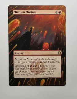Mizzium Mortars Altered Hand Painted MTG Altered Commander EDH Board Wipe - Image 1
