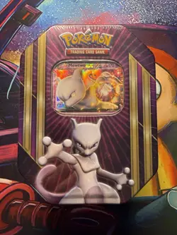 Pokemon Triple Power Tin MewTwo EX 2016 NEW SEALED RARE - Image 1