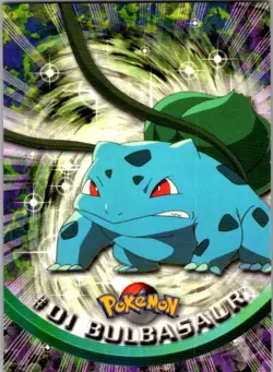 1999 Topps Pokemon Blue Logo Bulbasaur - Image 1