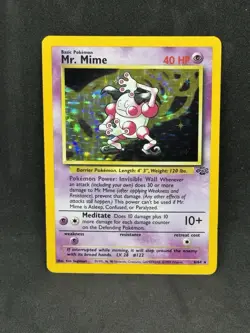 Pokemon TCG Mr. Mime Jungle 6/64 Holo Unlimited Holo Rare LP - Image 1