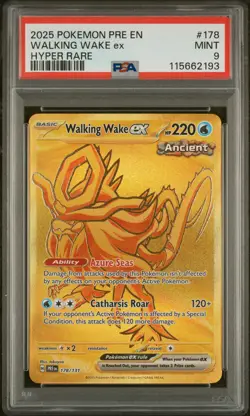 PSA 9 - Walking Wake EX 178/131 - Hyper Rare - Pokemon - Image 1