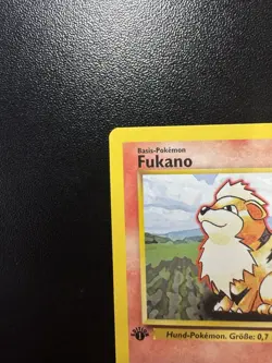 Growlithe 28/102 Base Set German Fukano 1st Edition 1999 Pokemon (NM-) - Image 3
