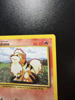 Growlithe 28/102 Base Set German Fukano 1st Edition 1999 Pokemon (NM-) - Image 4