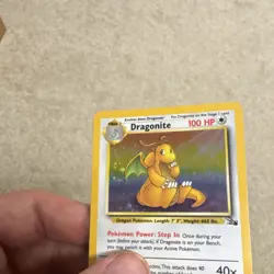 WoTC Pokemon TCG Fossil Dragonite 4/62 Holo Rare 100HP Eng 1999 Unlimited - Image 5