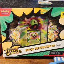 Pokemon TCG Mega Evolution Ascended Heroes Mega EX meganium emboar feraligtr - Image 3