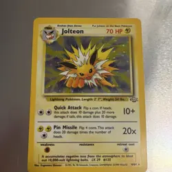 WoTC Pokemon TCG Jungle Jolteon 4/64 Holo Rare 70HP English 1999 Unlimited - Image 1