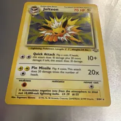 WoTC Pokemon TCG Jungle Jolteon 4/64 Holo Rare 70HP English 1999 Unlimited - Image 2