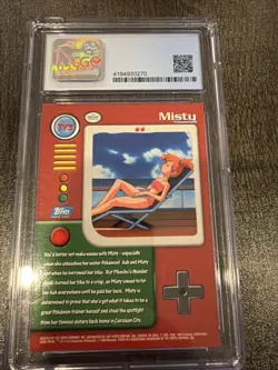 1999 Topps Pokemon Series 1 Misty TV3 Rainbow Foil CGC 9 LOW Pop 1st print - Image 5
