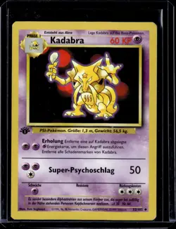 1999 Pokemon Base Set German 1st Edition Kadabra #32 - Image 1