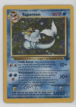 Vaporeon Holo Dutch Pokemon Jungle #12 1999 - Image 1