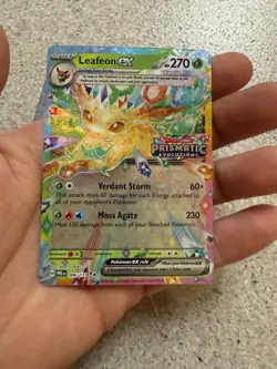 Pokemon Leafeon ex Prismatic Evolutions Stamp 006/131 NM - Image 2
