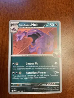 Team Rocket’s Muk 124/182 Destined Rivals Regular Pokemon TCG Card - Image 1