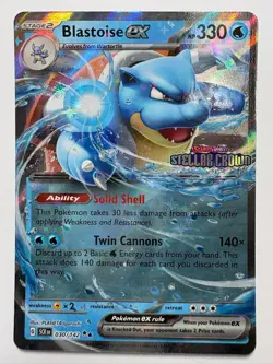 Blastoise ex (Stellar Crown Stamp) 030/142 Holo Pokemon Holo NM - Image 1