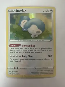 Vivid Voltage Pokemon Card: Snorlax 131/185, Holo - Image 1