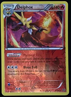 Delphox 26/146 XY Base Set | Reverse Holo | LP | Pokemon Trading Card TCG - Image 1