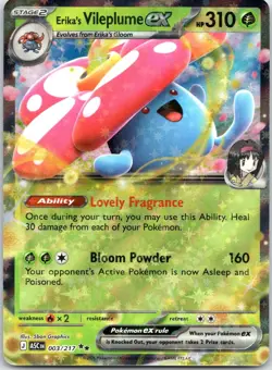 Erika's Vileplume ex 003/217 Double Rare Ascended Heroes Holo NM - Image 1