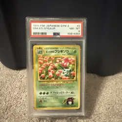 Pokemon Erika's Ivysaur #2 Japanese 1999 Gym 2 - PSA 8 NM - Image 1