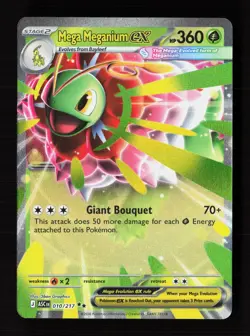 Mega Meganium ex 010/217 Double Rare Ascended Heroes Pokemon Holo Near Mint - Image 1