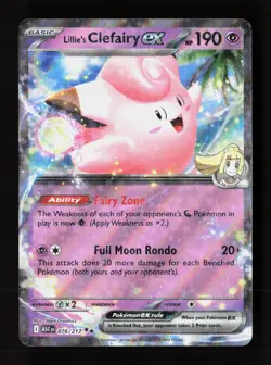 Lillie's Clefairy ex 076/217 Double Rare Ascended Heroes Pokemon Near Mint - Image 1